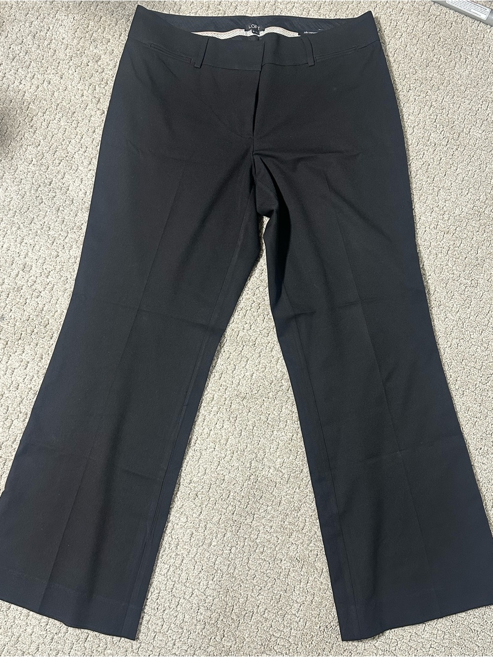 LOFT Ann Taylor Julie Trouser Pants Women’s 12 Black Stretch Career Dress Pants